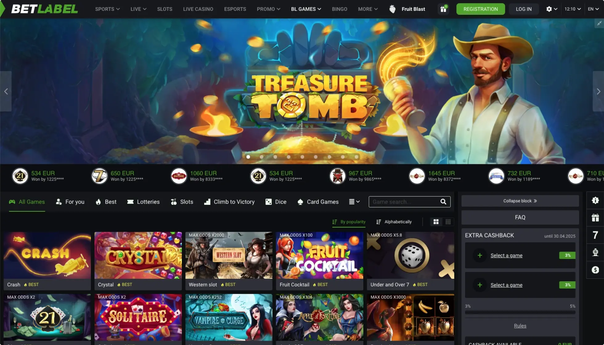 BetLabel Casino Slots